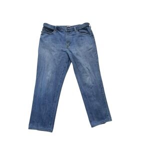 Lands' End Men's Jeans Sz 40 Square Rigger Straight Traditional Fit Blue Denim